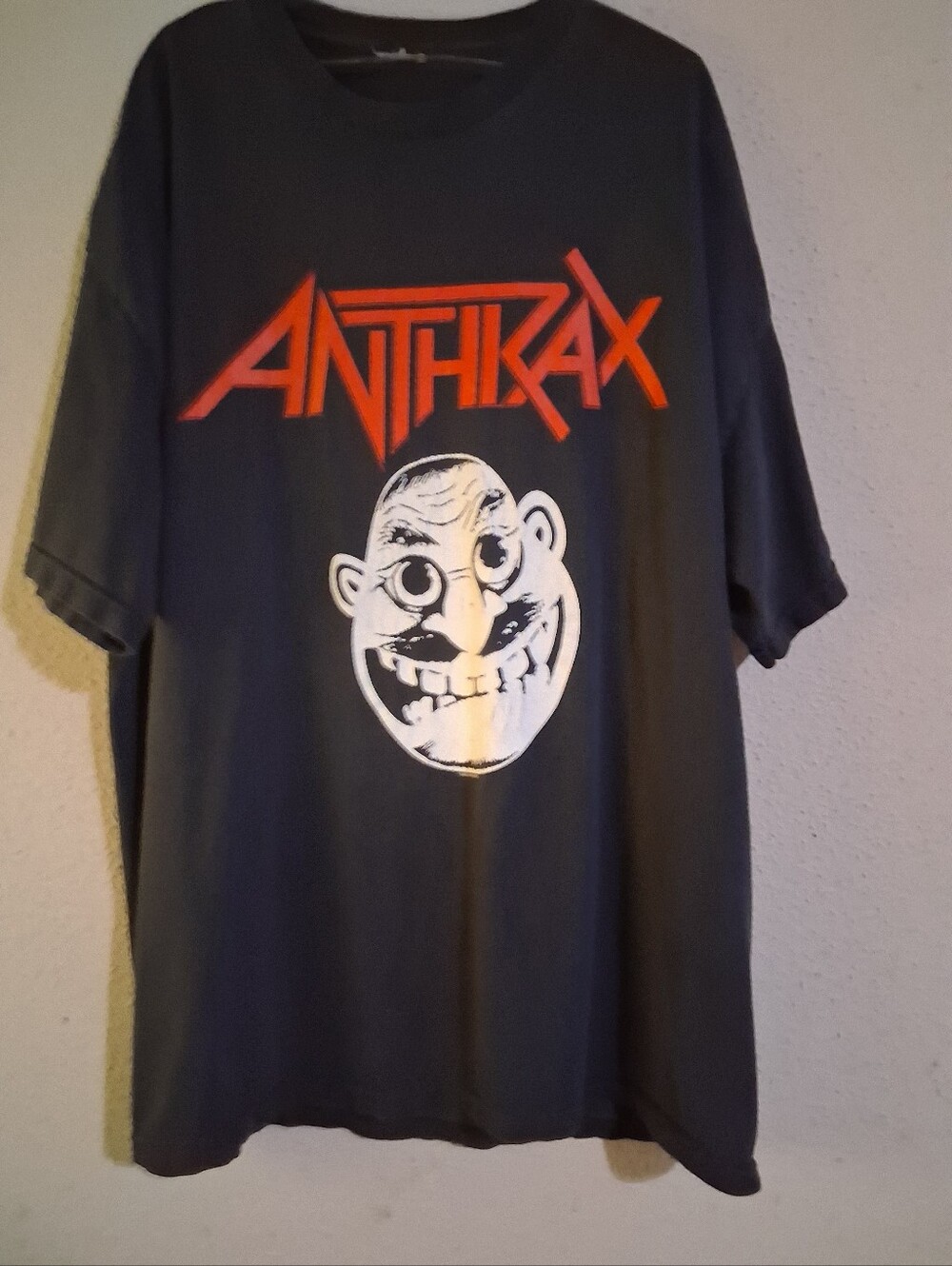 Vintage ANTHRAX Graphic Tee - Black with Red Logo